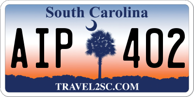 SC license plate AIP402