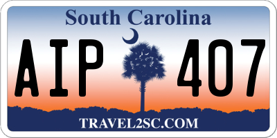 SC license plate AIP407