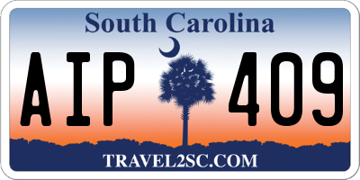SC license plate AIP409