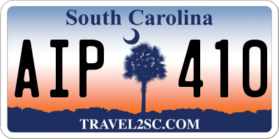 SC license plate AIP410