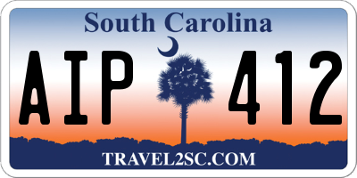 SC license plate AIP412