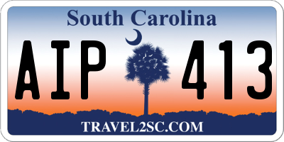 SC license plate AIP413