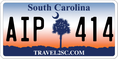 SC license plate AIP414