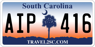 SC license plate AIP416