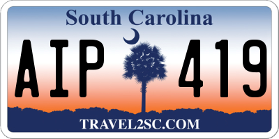 SC license plate AIP419