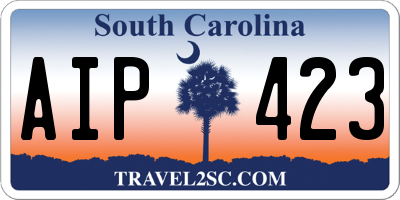 SC license plate AIP423
