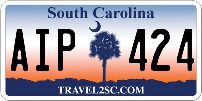 SC license plate AIP424