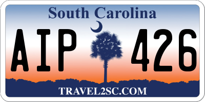 SC license plate AIP426