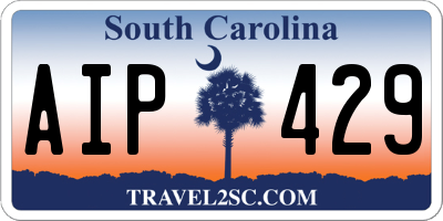 SC license plate AIP429