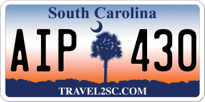 SC license plate AIP430