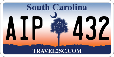 SC license plate AIP432