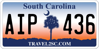 SC license plate AIP436