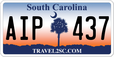 SC license plate AIP437