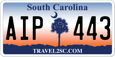 SC license plate AIP443