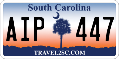 SC license plate AIP447