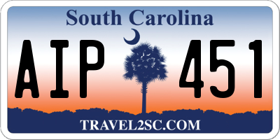 SC license plate AIP451