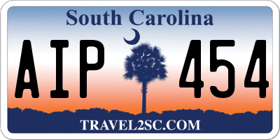 SC license plate AIP454