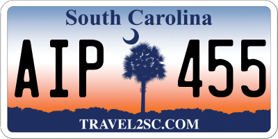 SC license plate AIP455