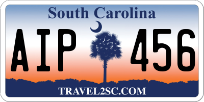 SC license plate AIP456