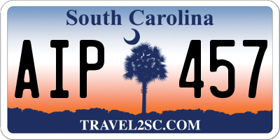 SC license plate AIP457