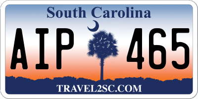 SC license plate AIP465