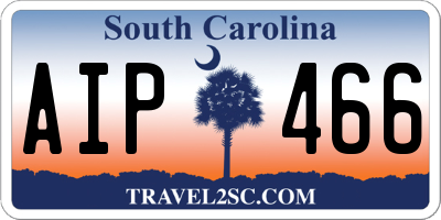 SC license plate AIP466