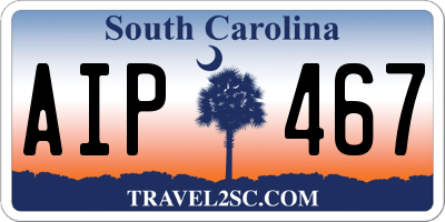 SC license plate AIP467