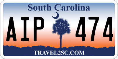 SC license plate AIP474