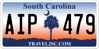 SC license plate AIP479