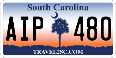SC license plate AIP480