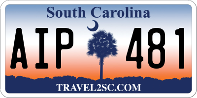 SC license plate AIP481