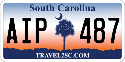 SC license plate AIP487