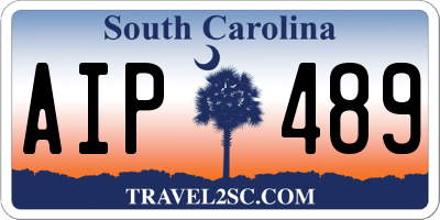 SC license plate AIP489