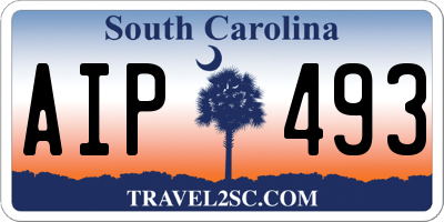SC license plate AIP493