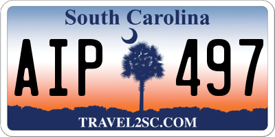 SC license plate AIP497