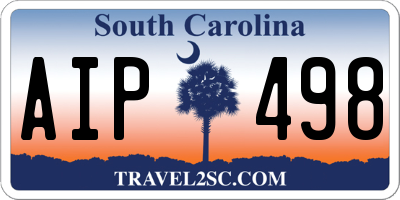 SC license plate AIP498