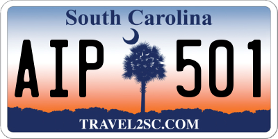 SC license plate AIP501