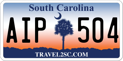 SC license plate AIP504