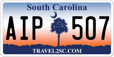 SC license plate AIP507