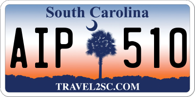 SC license plate AIP510