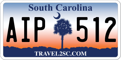 SC license plate AIP512