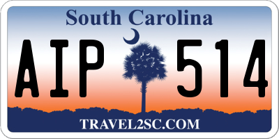 SC license plate AIP514