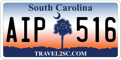 SC license plate AIP516