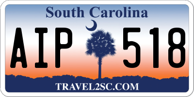 SC license plate AIP518