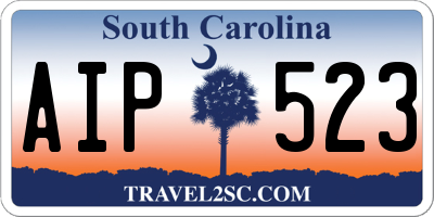 SC license plate AIP523