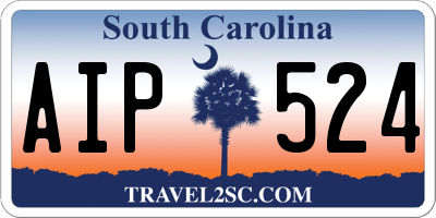 SC license plate AIP524