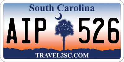 SC license plate AIP526