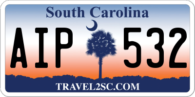 SC license plate AIP532