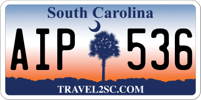 SC license plate AIP536