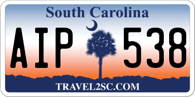 SC license plate AIP538